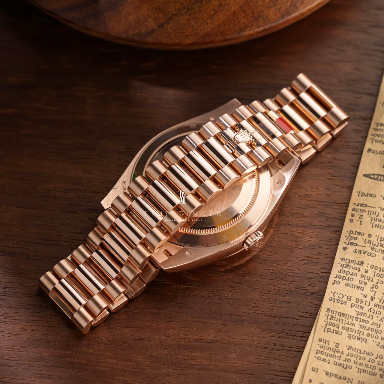 Rolex Day-Date, Everose gold, chocolate dial