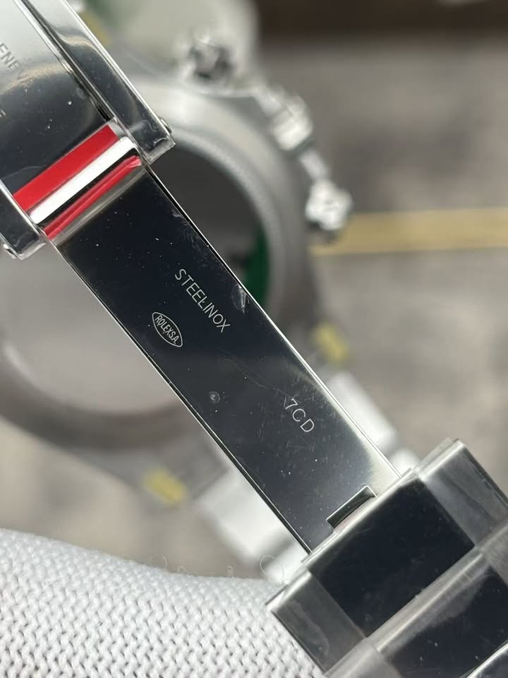 Daytona watch with a white "panda dial," powered by the Calibre 4130.