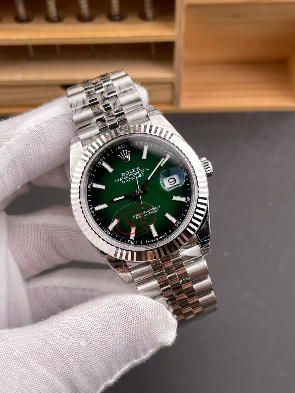 Smoked Green Datejust / Enamel Gradient Green Datejust V2 / 41mm / Cal. 3235 Movement